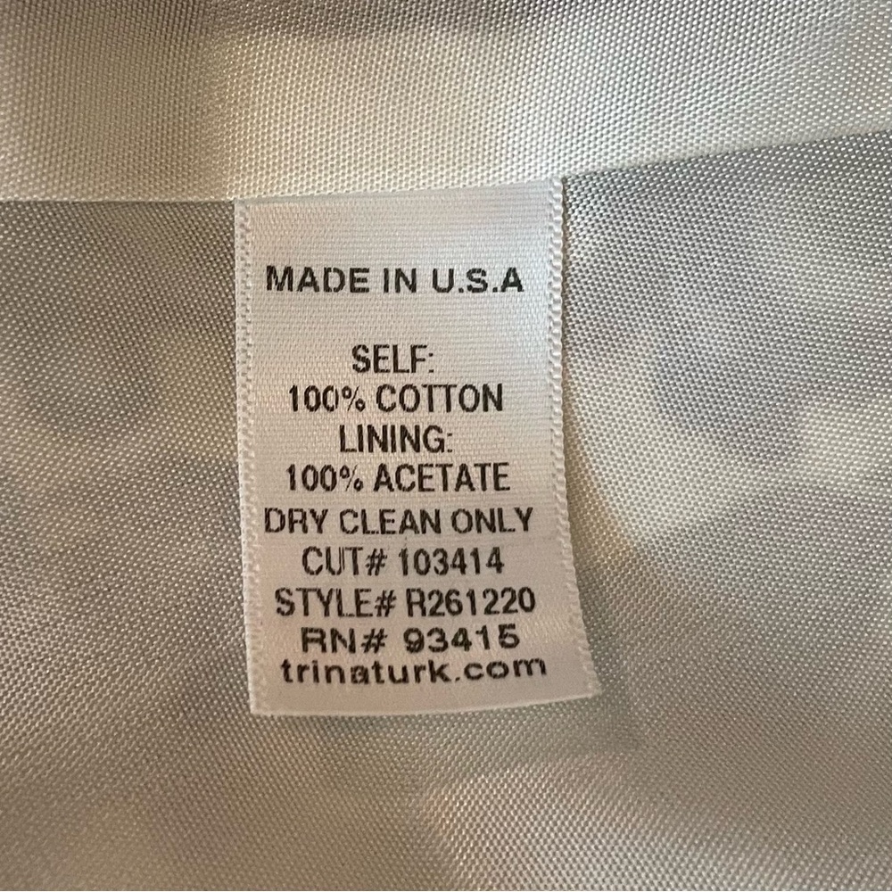 Trina Turk Navy Brown White Floral Skirt Size 10 - Picture 7 of 8